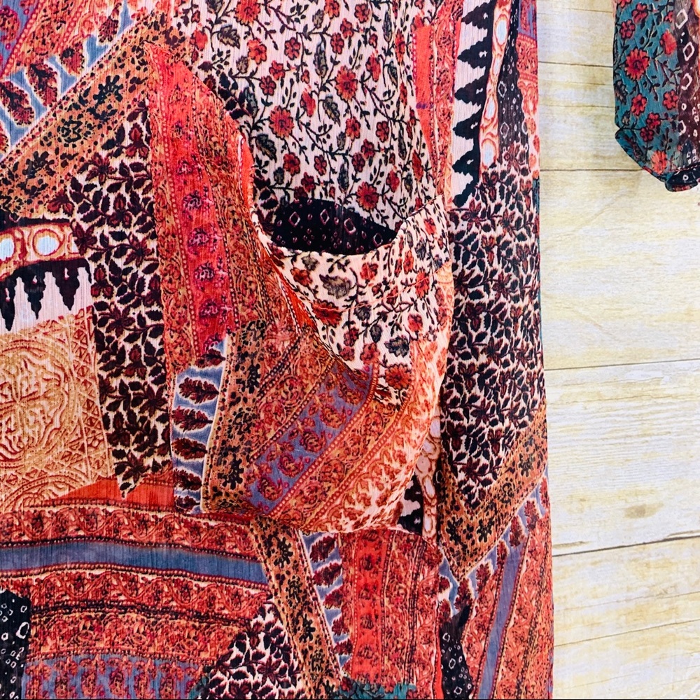 Band of Gypsies Midi Kimono Jacket Multicolor - Picture 5 of 6